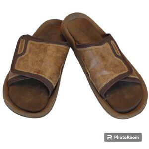 Weatherproof Men's Brown Padded Slides Sandals